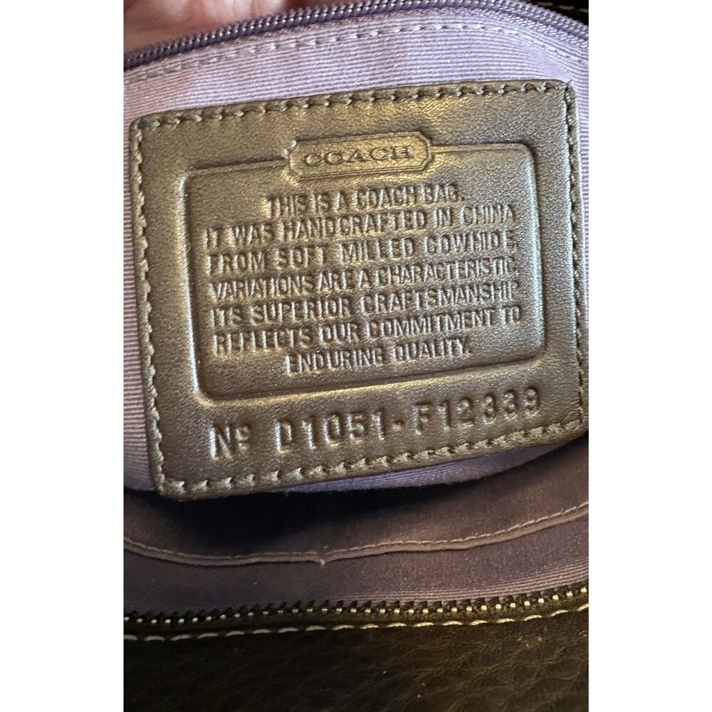 Coach Chelsea Bag Brown Pebbled Leather #F12339 Satchel Purse Tan Straps - Picture 5 of 12